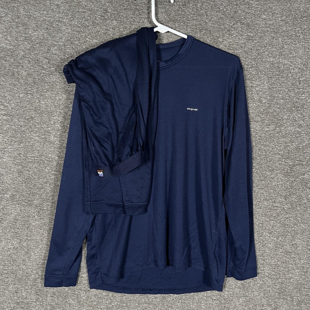 Patagonia Capilene Set Mens‎ Medium Blue 2 Piece Thermal Base Layer USA